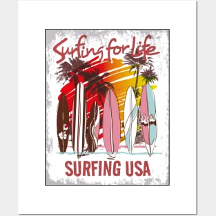 Surfing For Life Posters and Art